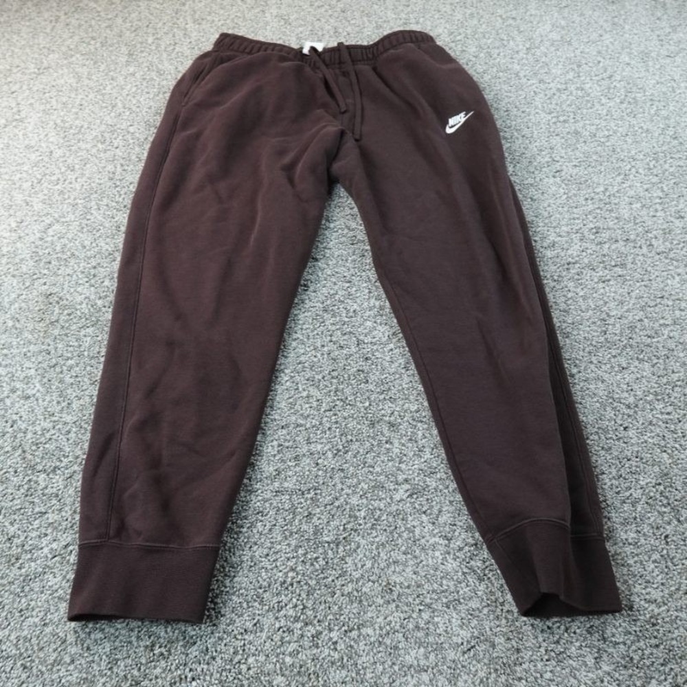 Nike Sweatpants Mens XL Brown Swoosh‎ Drawstring Jogger Warmup Pants Gym Workout
